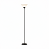 Front view of modern cone shade floor lamp