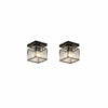 Front view of modern crystal ceiling light