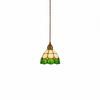 Front view of Tiffany stained glass pendant light