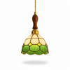 Side profile of stained glass hanging lamp