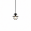 Front view of industrial retro pendant light