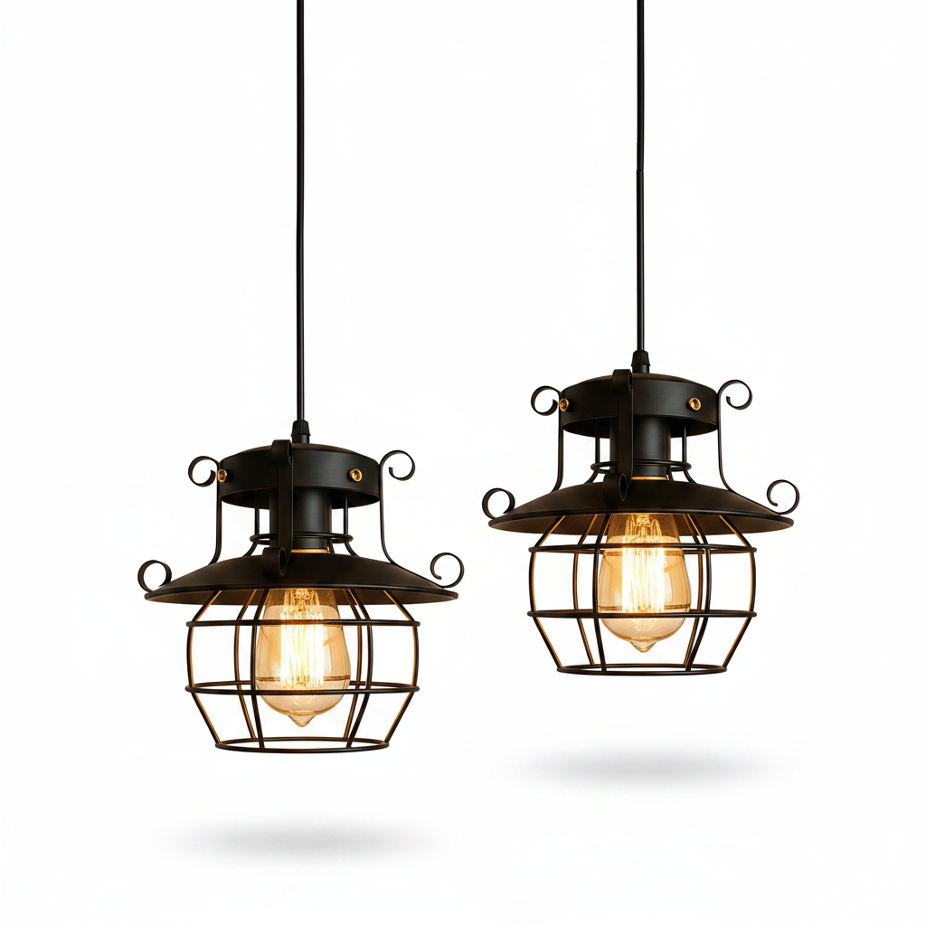 Side profile of cone pendant lamp