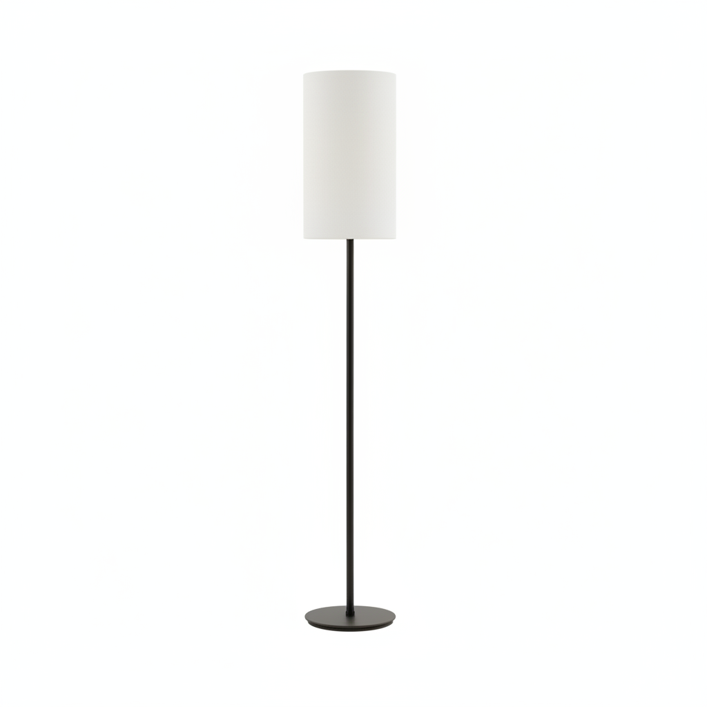 Front view of minimalist LED floor lamp