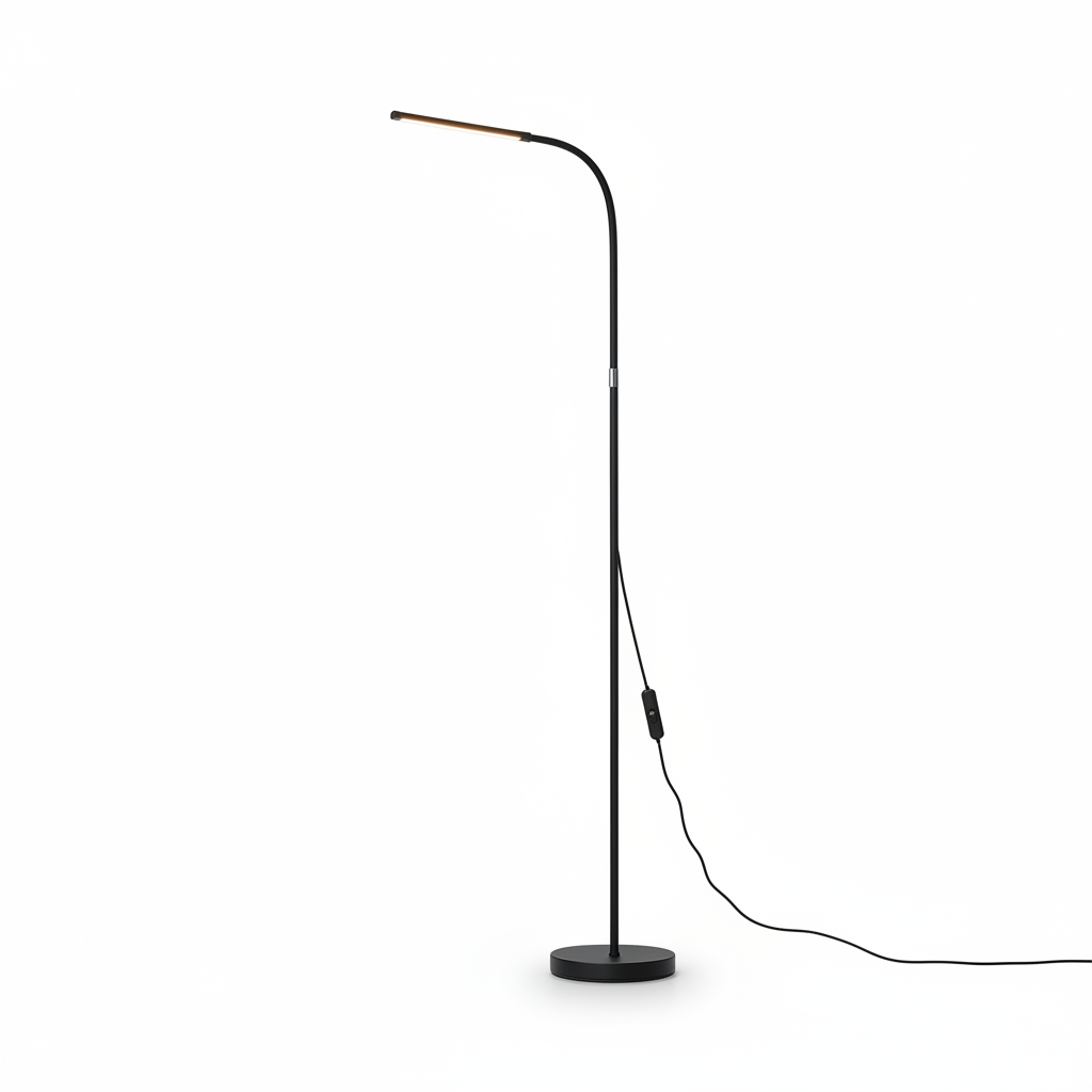 Adjustable floor lamp in living room