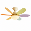Side profile of modern ceiling fan fixture