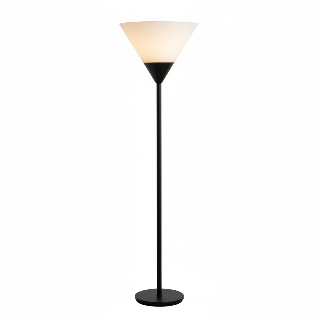 Ambient illumination from modern floor lamp
