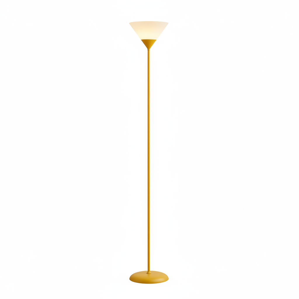Black modern cone shade floor lamp