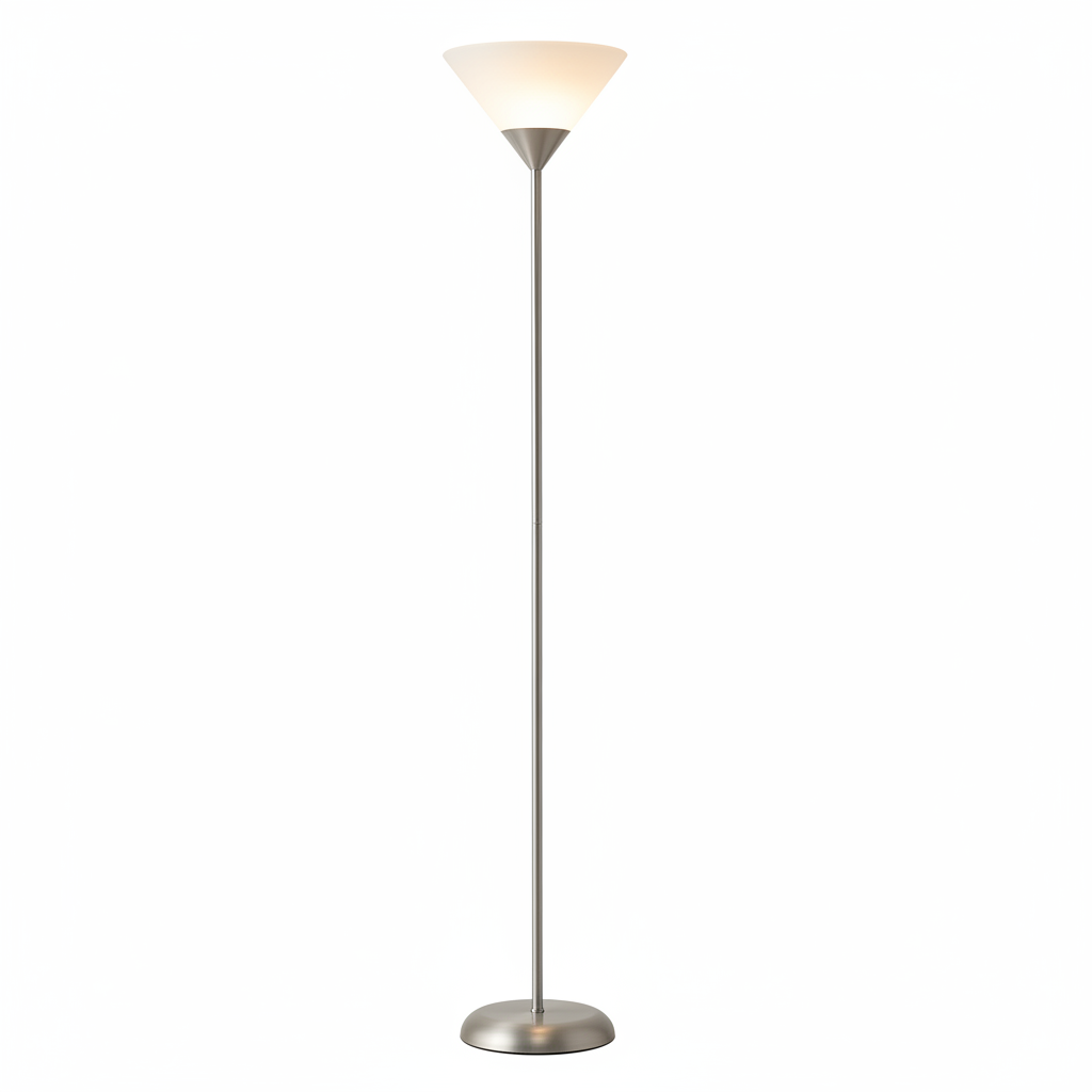 Modern floor lamp styled in living room