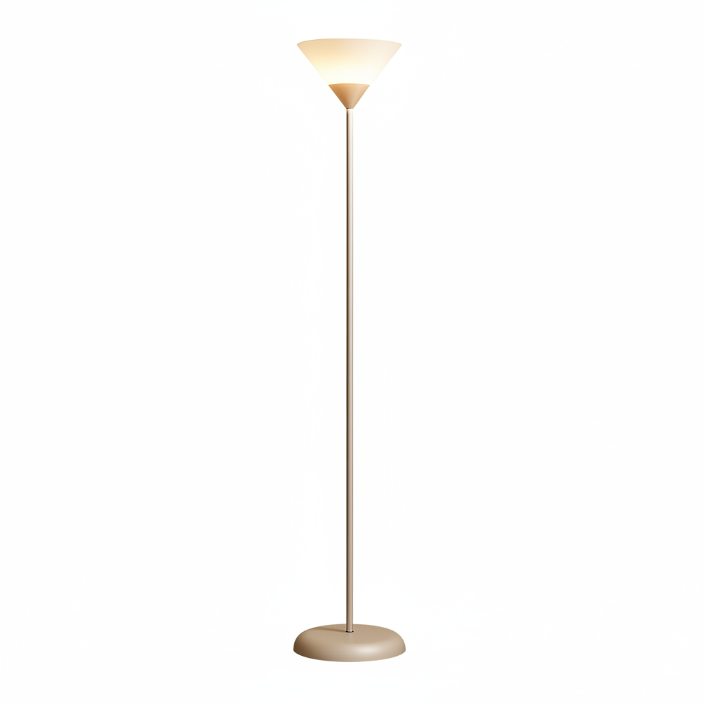 Metal finish modern standing floor lamp