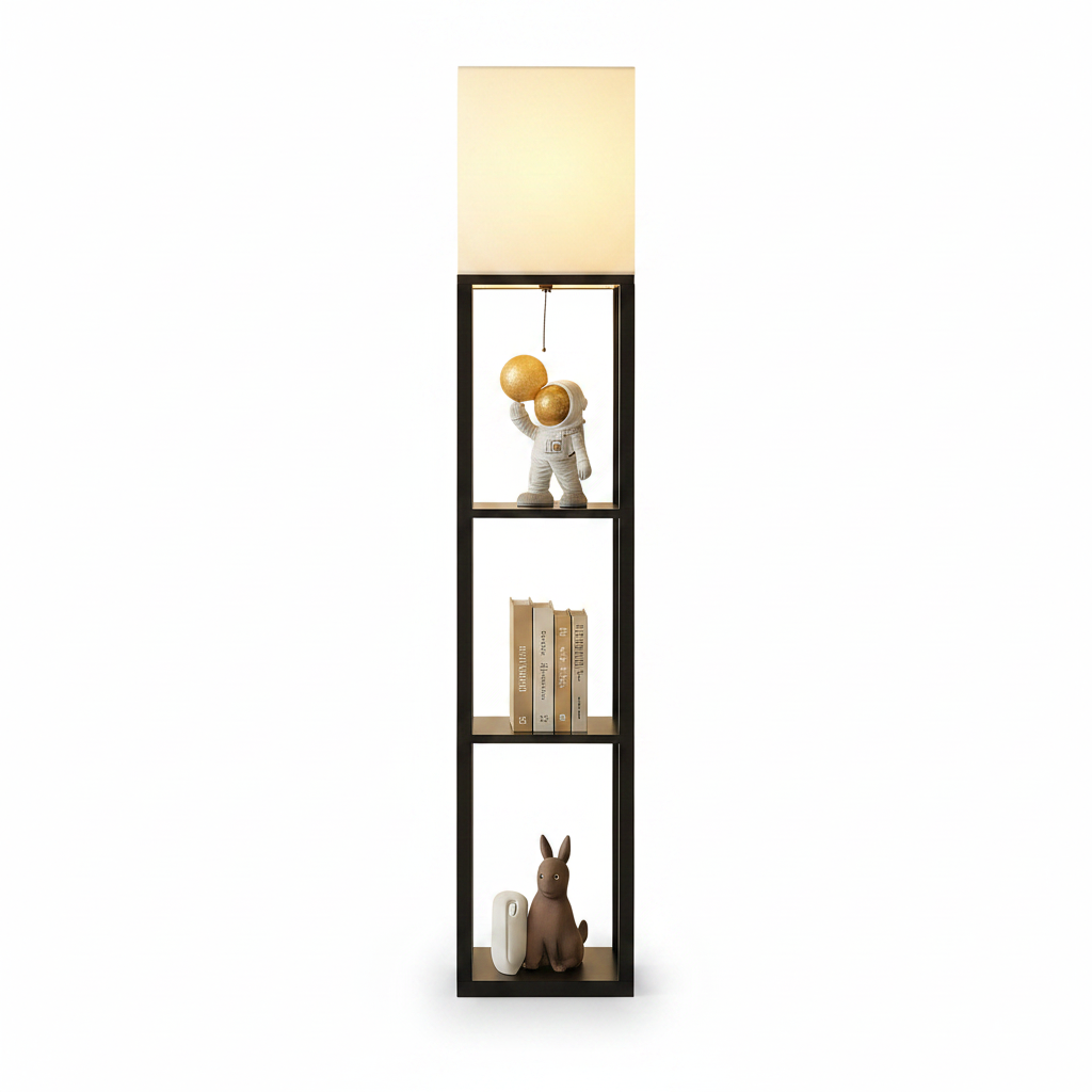 Modern décor with cone shade floor lamp