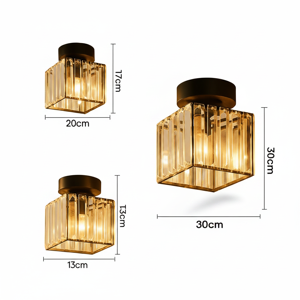 Elegant home style with crystal ceiling lamp