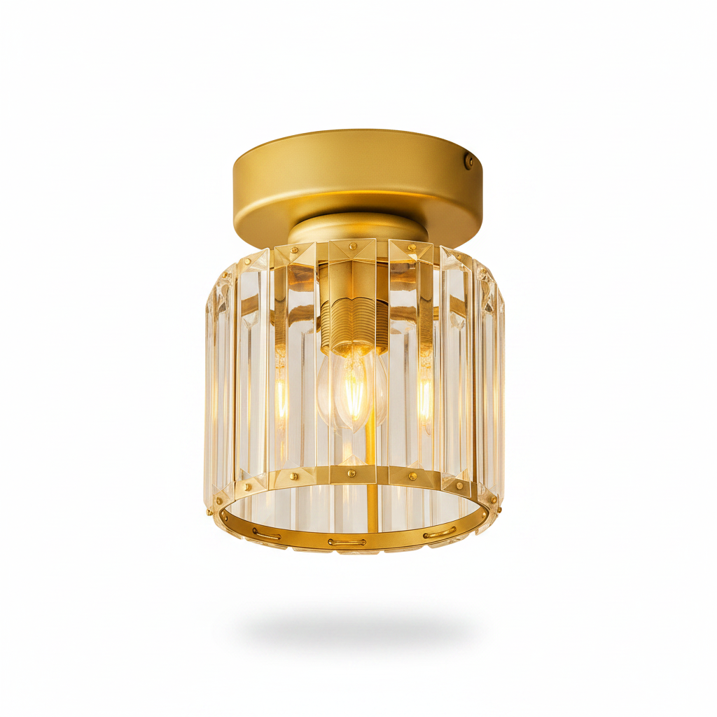 Stylish home décor with crystal ceiling light
