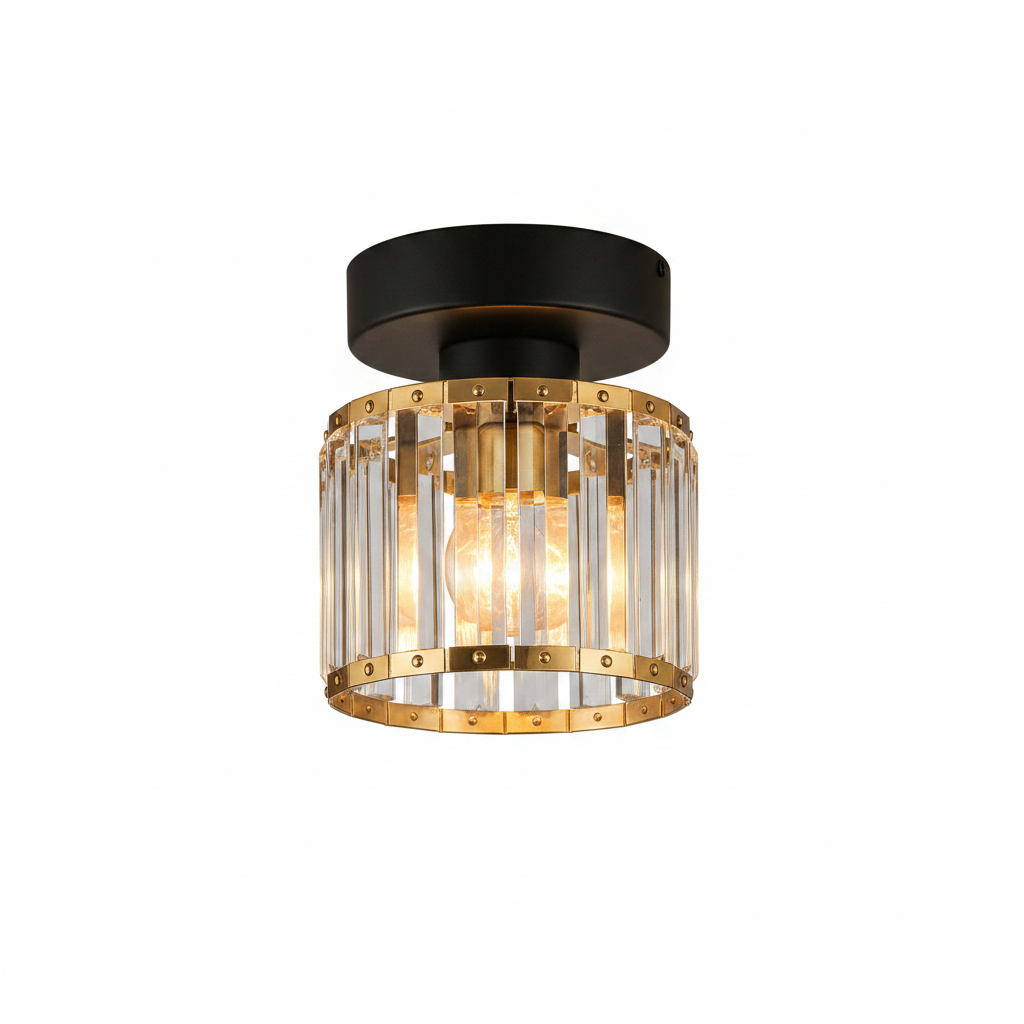 Modern décor with crystal ceiling fixture