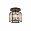 Side profile of elegant crystal ceiling lamp