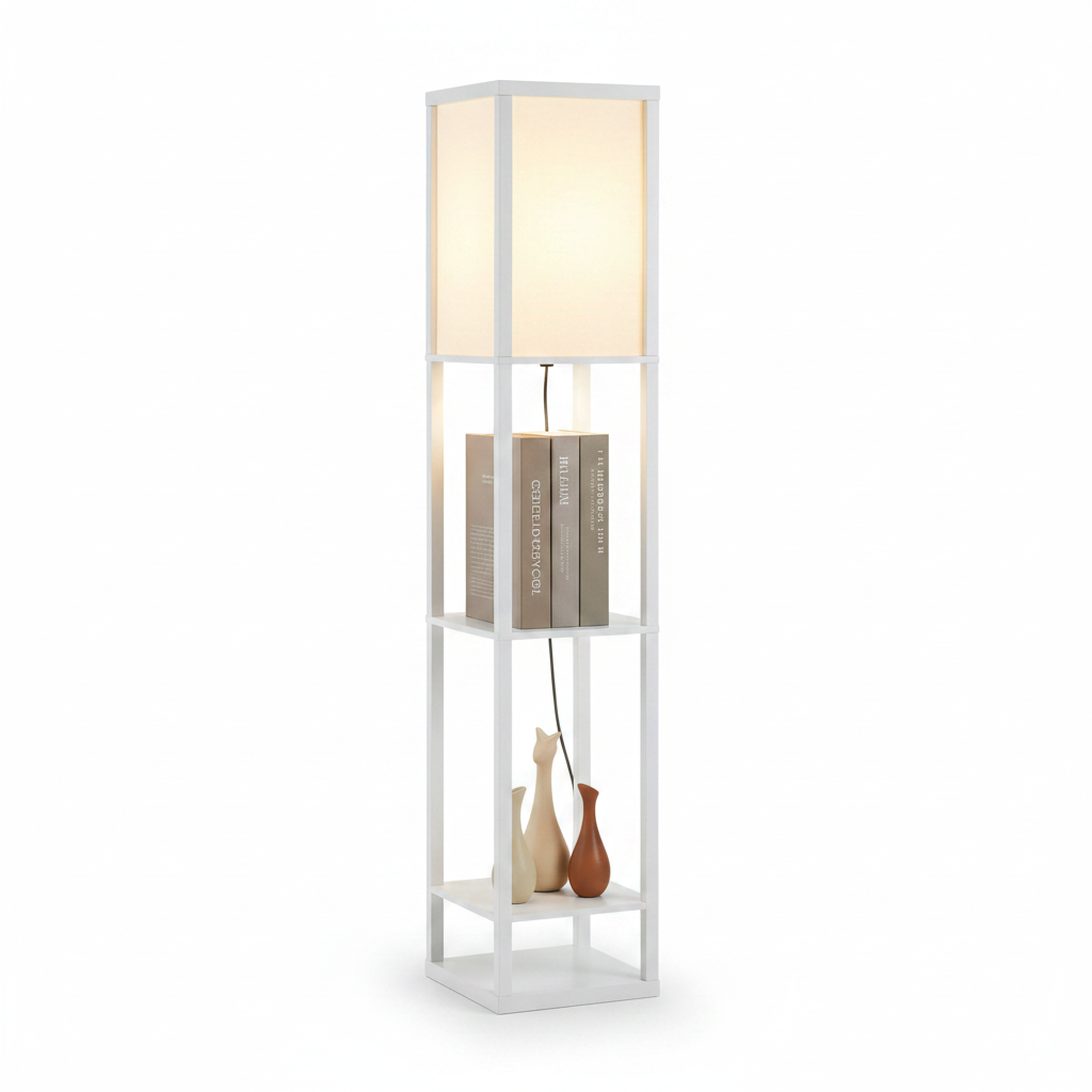 Ambient lighting from modern shelf lamp