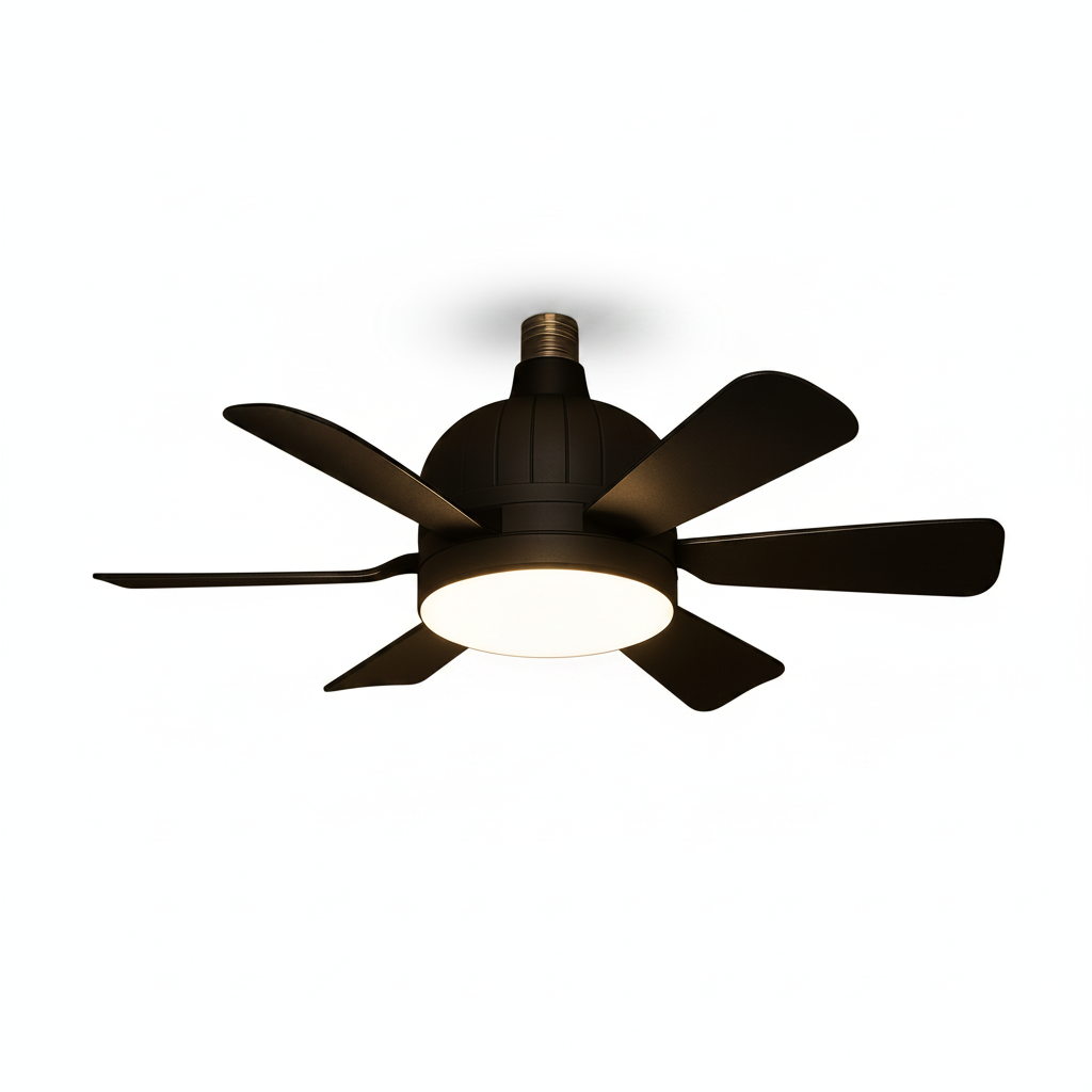 Close up detail of modern ceiling fan blades
