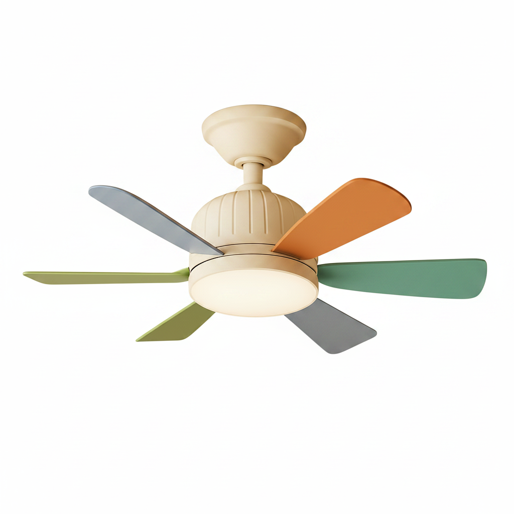 Side profile of low profile ceiling fan