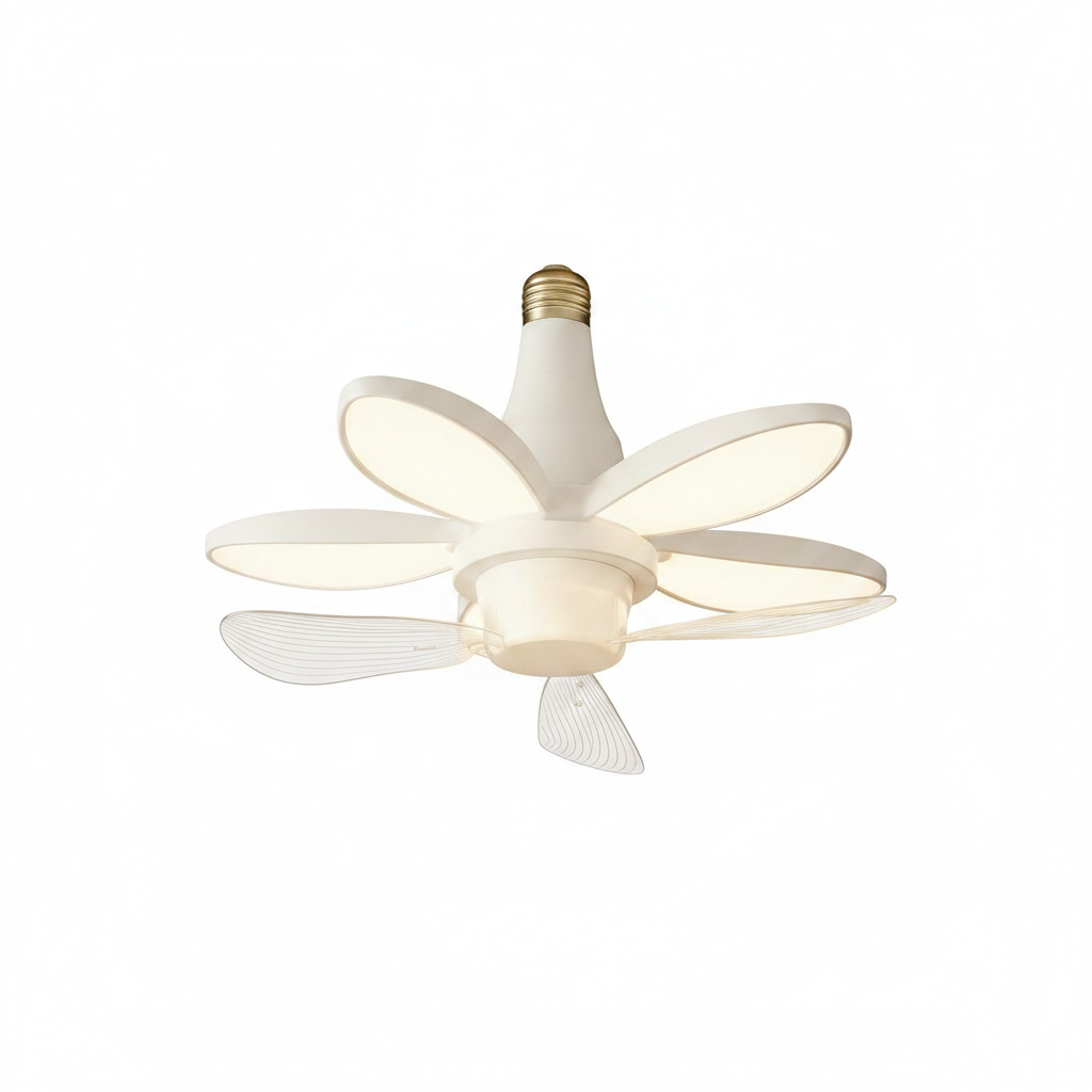 Front view of modern LED propeller ceiling fan