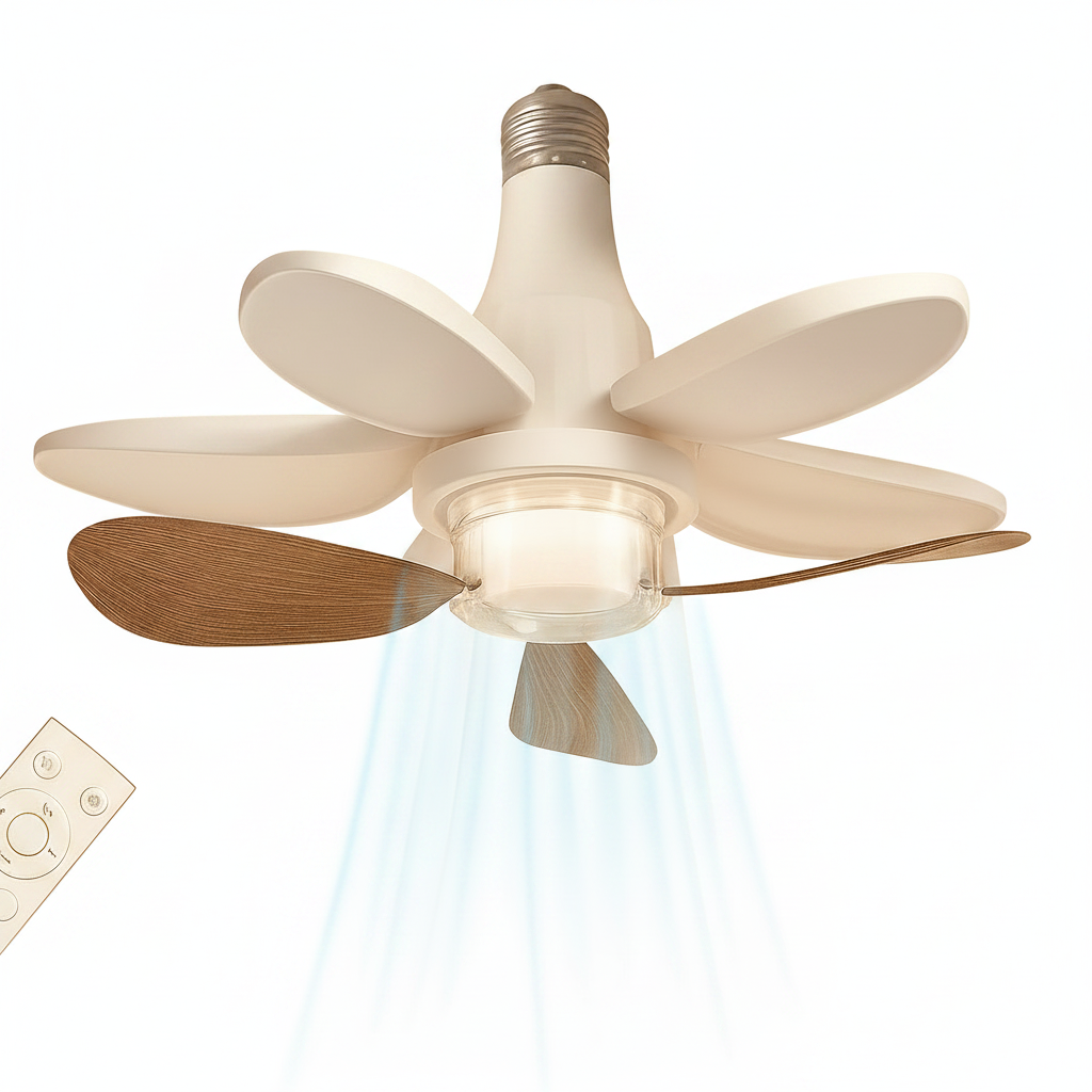 Side profile of modern ceiling fan design