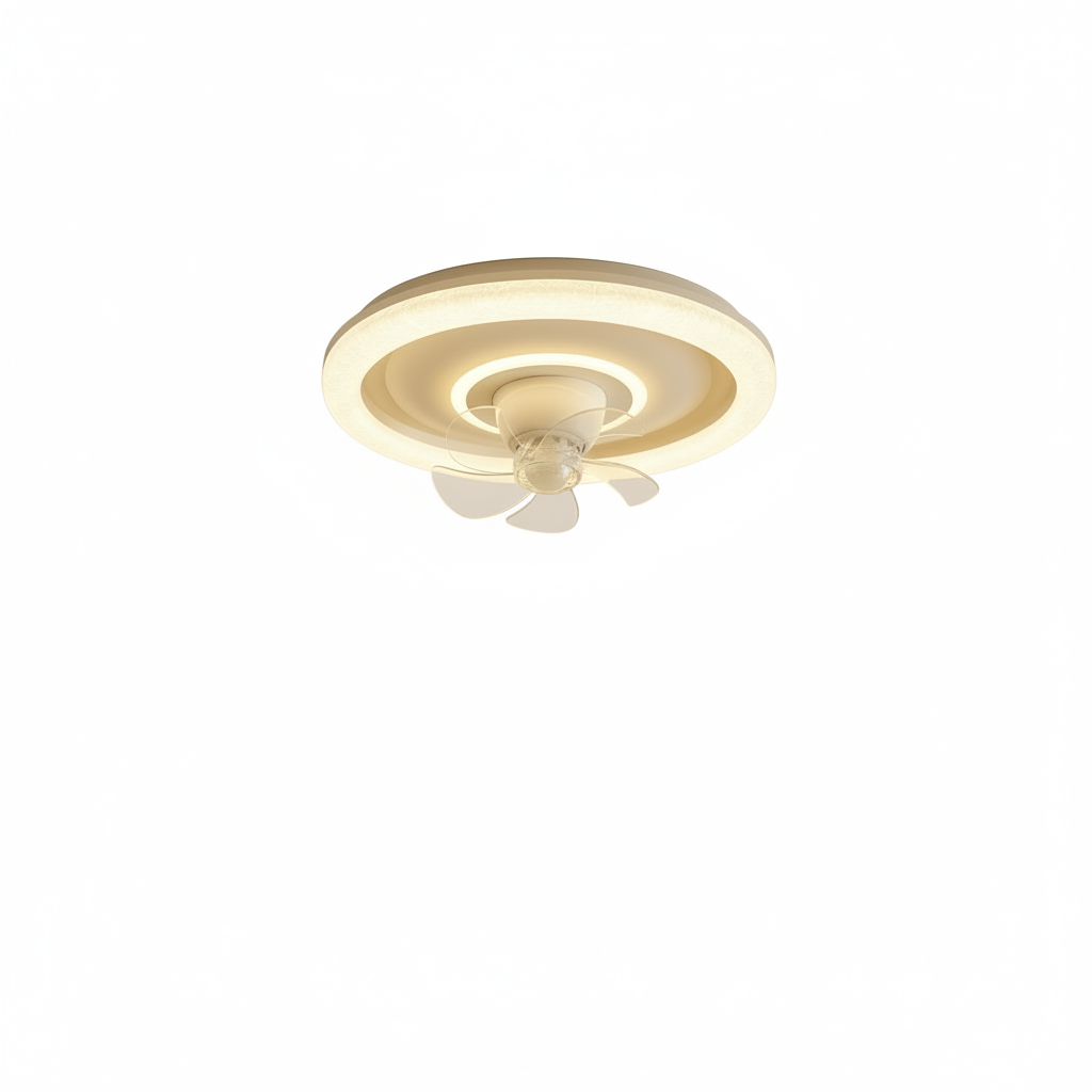 Front view of modern LED ceiling fan