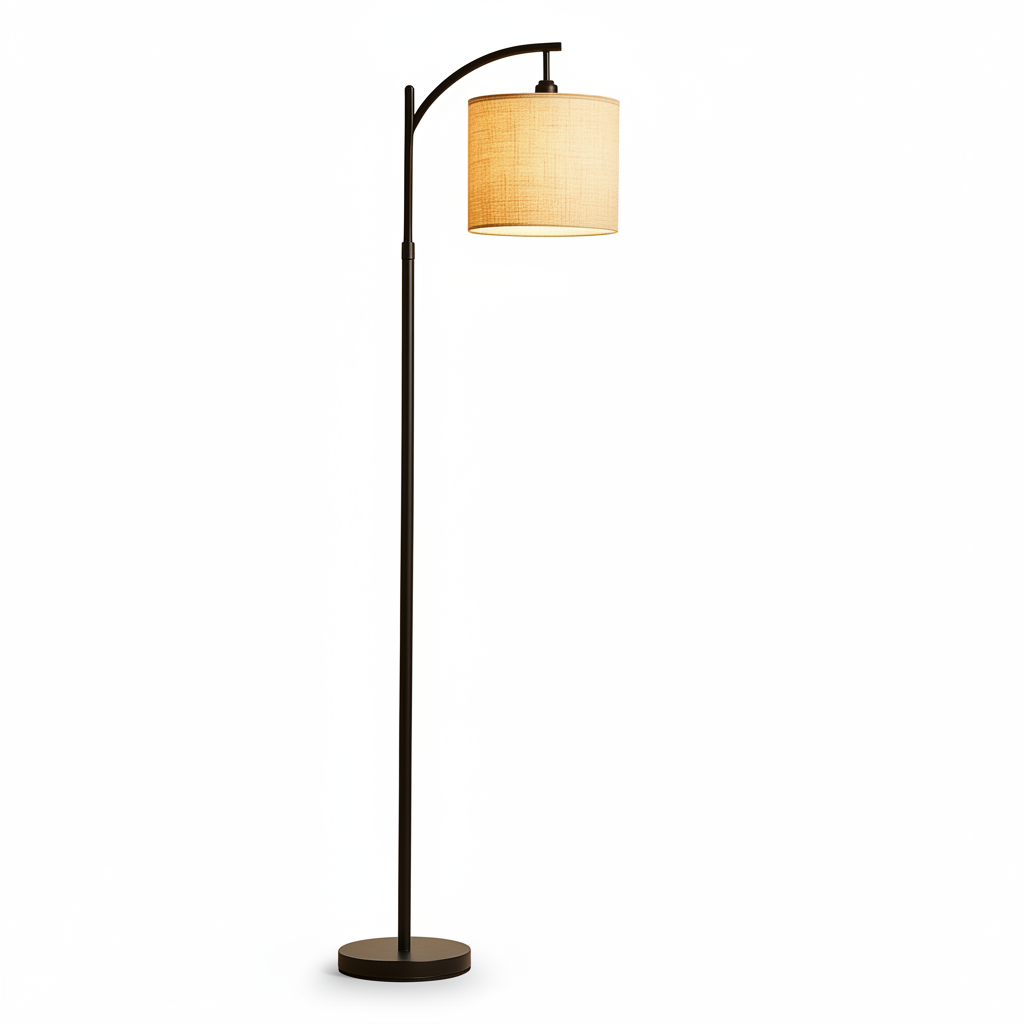 Close up detail of modern LED standing lamp