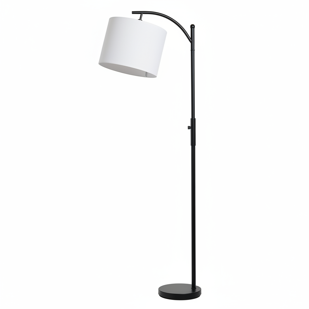 Corner placement of modern LED floor lamp