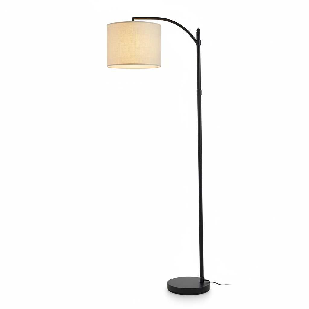 Contemporary living space with LED lamp