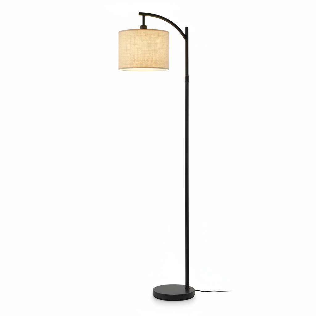 Modern interior styled with LED floor lamp