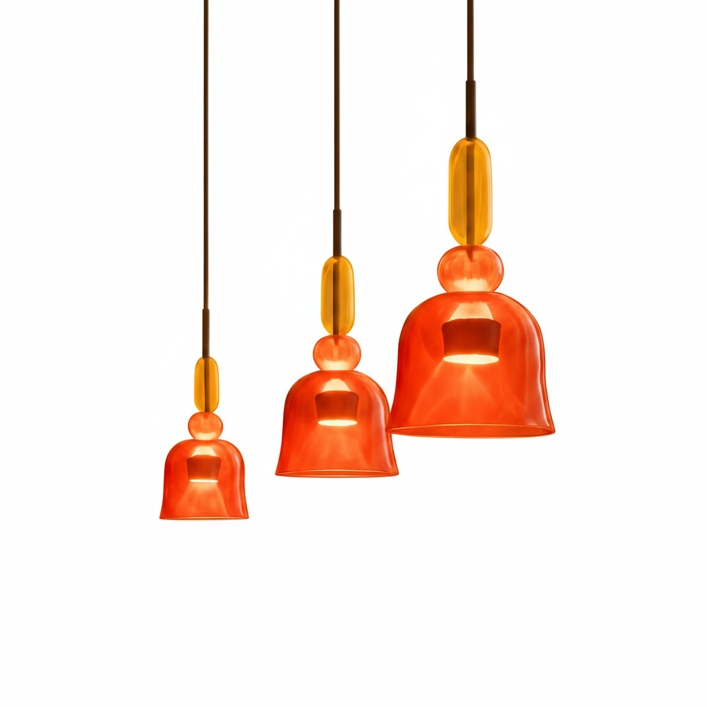 Contemporary colorful glass pendant lamp
