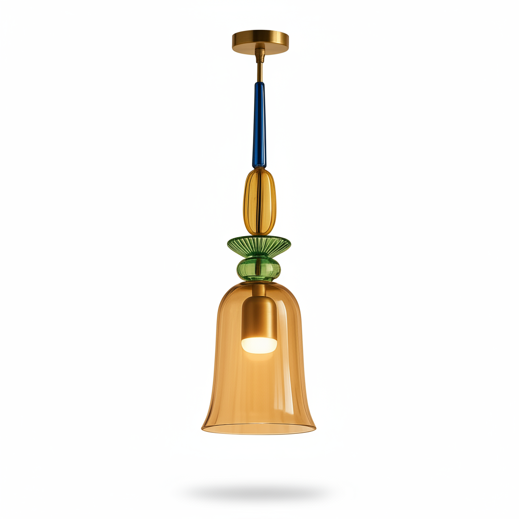 Modern décor with colorful pendant lighting