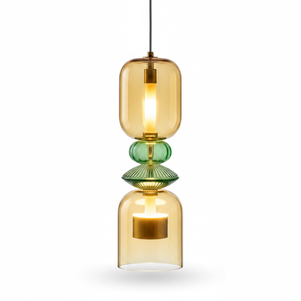 Scandinavian style glass hanging light