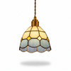 Close up detail of handcrafted stained glass shade