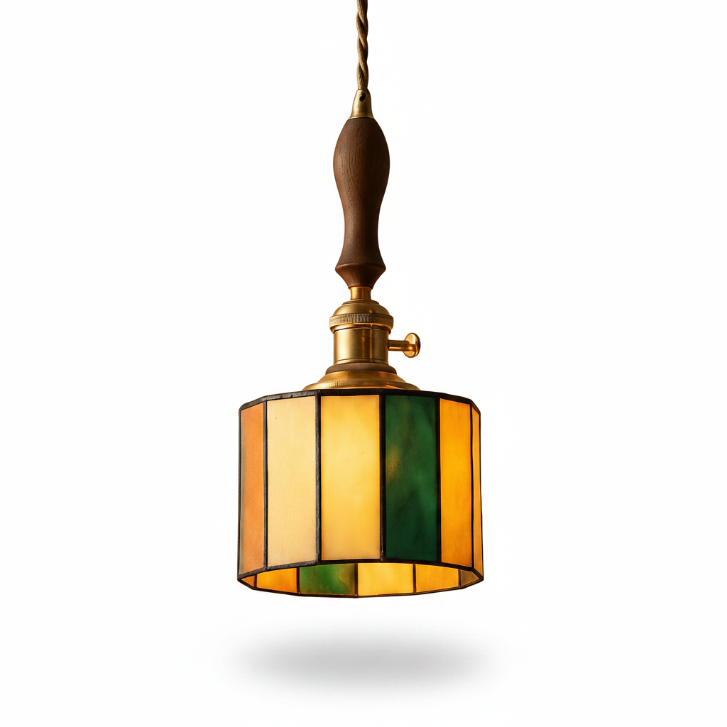 Multicolor stained glass Tiffany shade