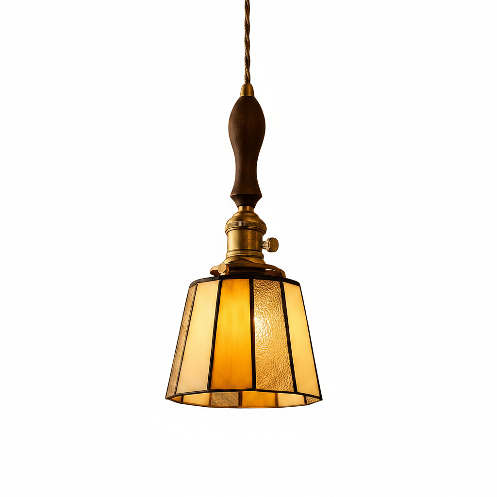 Elegant hallway with Tiffany pendant lighting