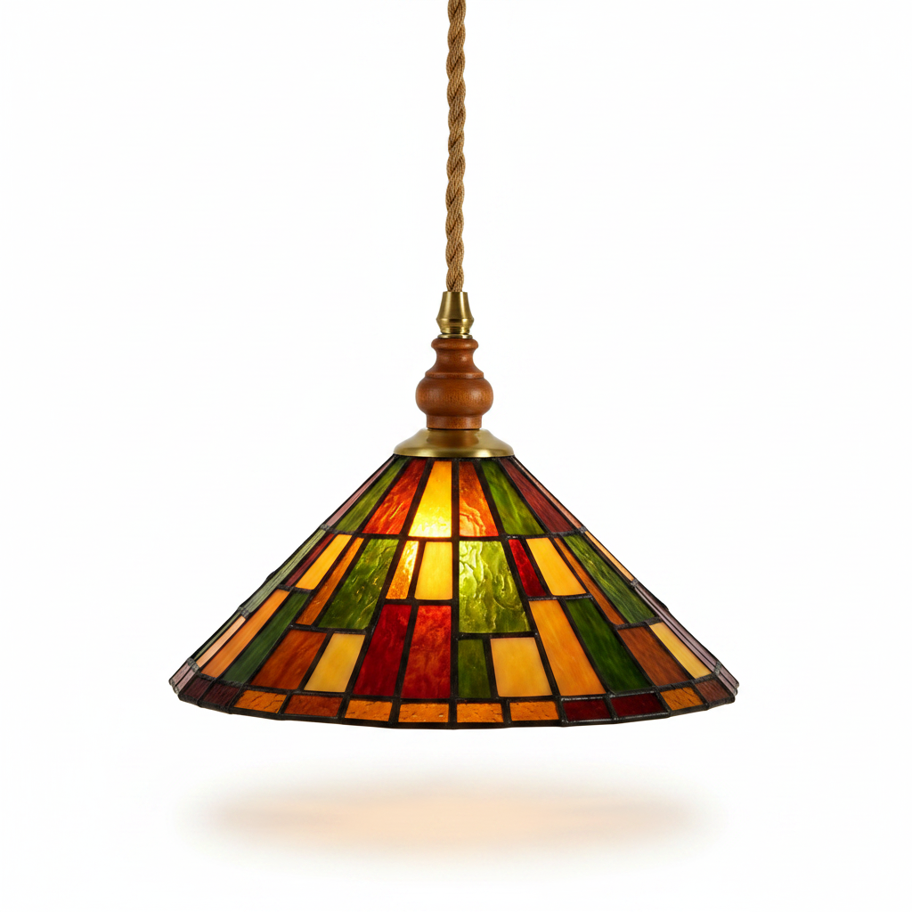 Decorative home décor with stained glass light