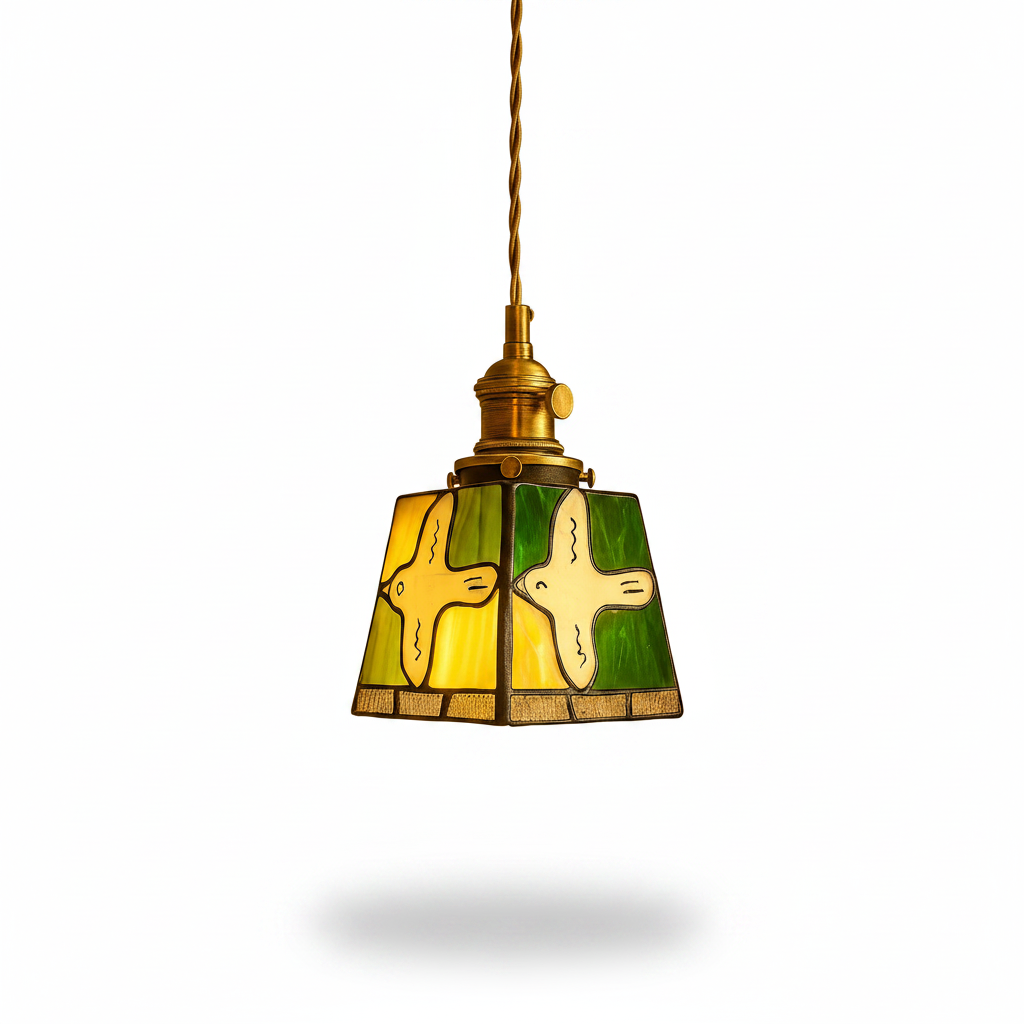 Modern vintage décor with hanging lamp