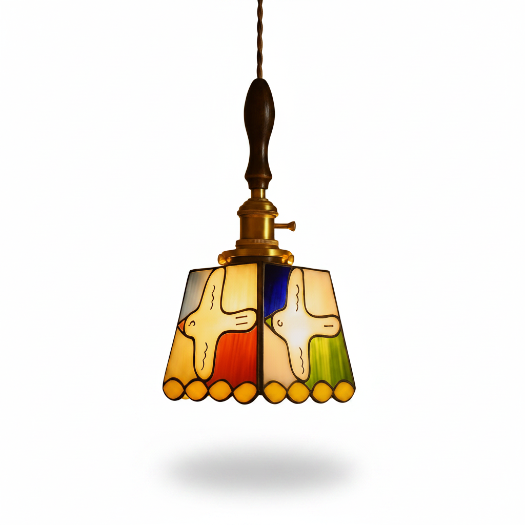 Vintage home style with Tiffany stained glass pendant light